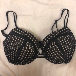 NWT Very Sexy Push Up Black Fishnet